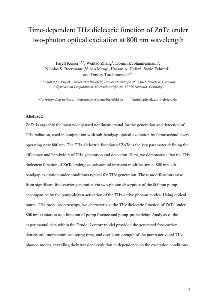 First page