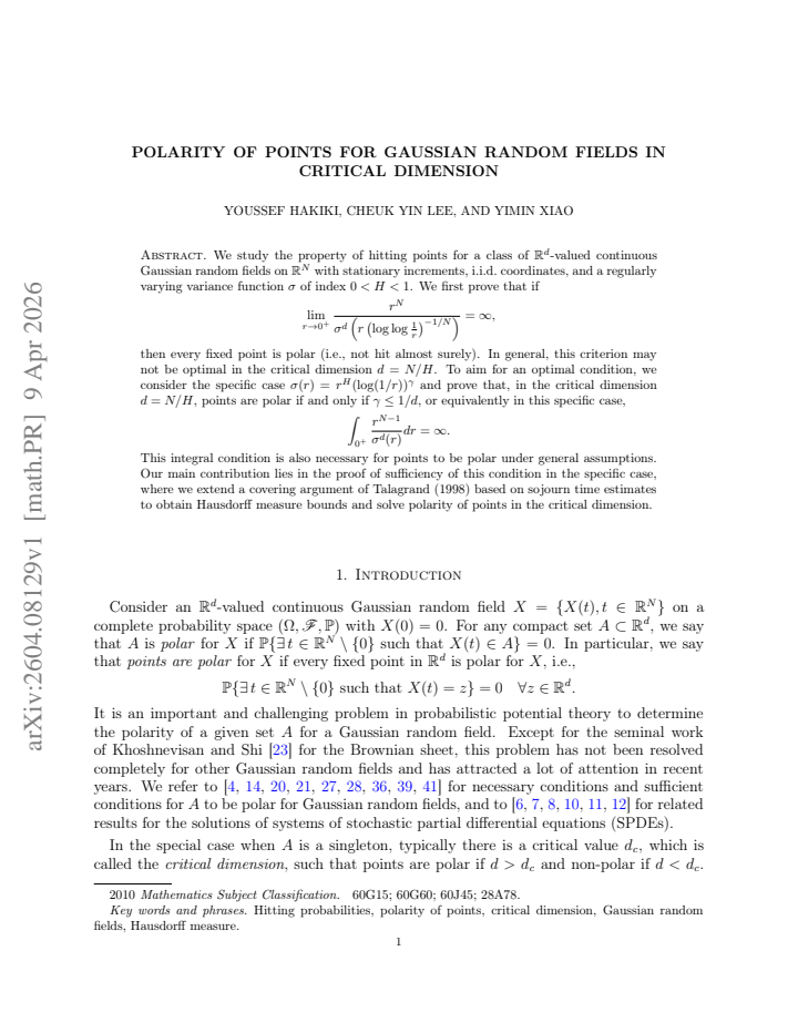 First page