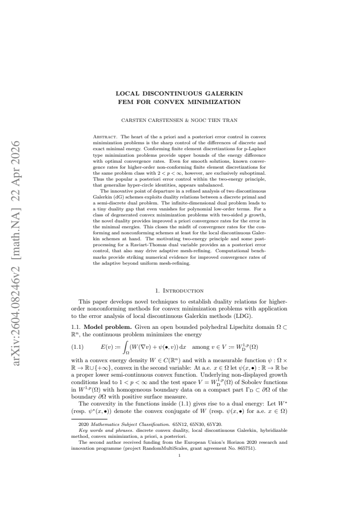 First page