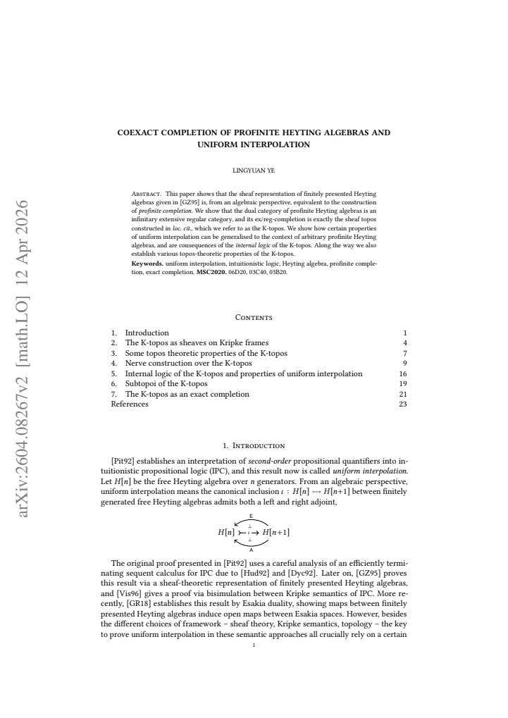 First page