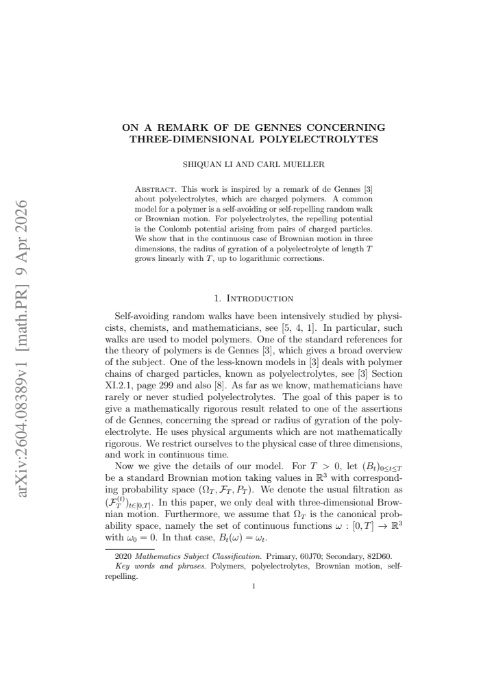 First page