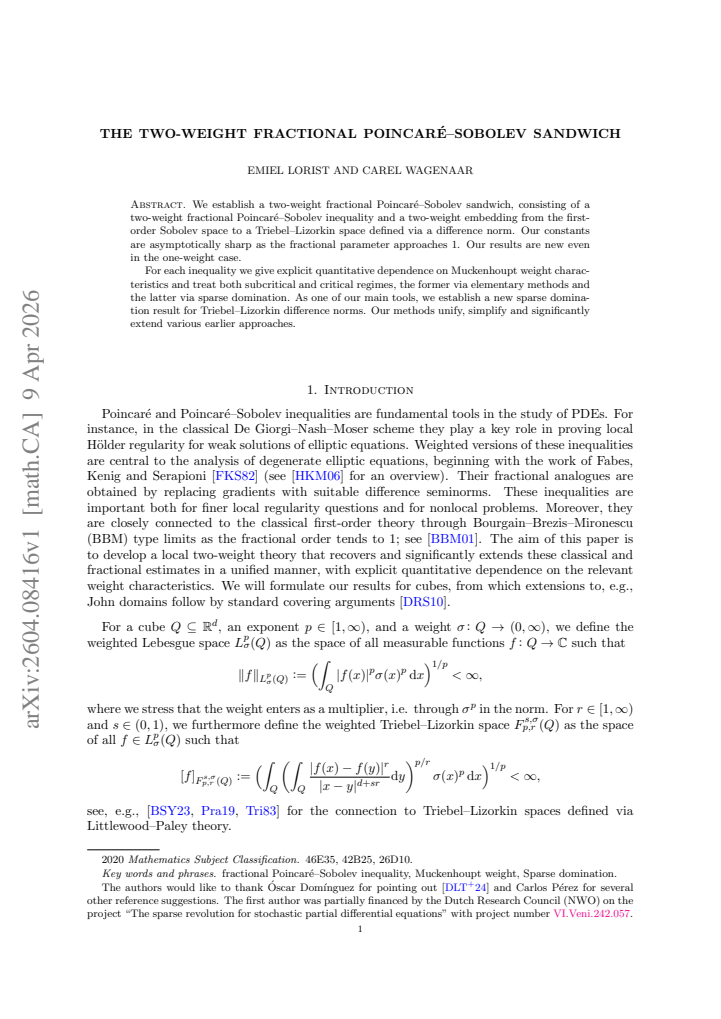 First page