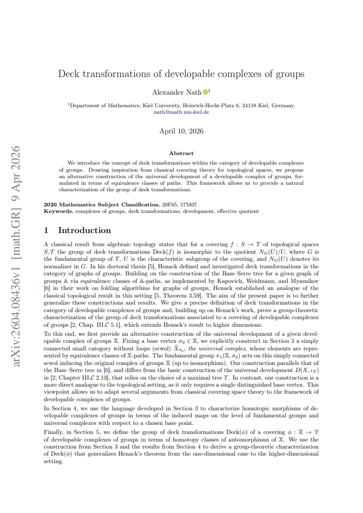 First page