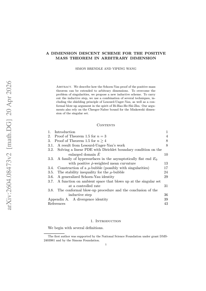 First page