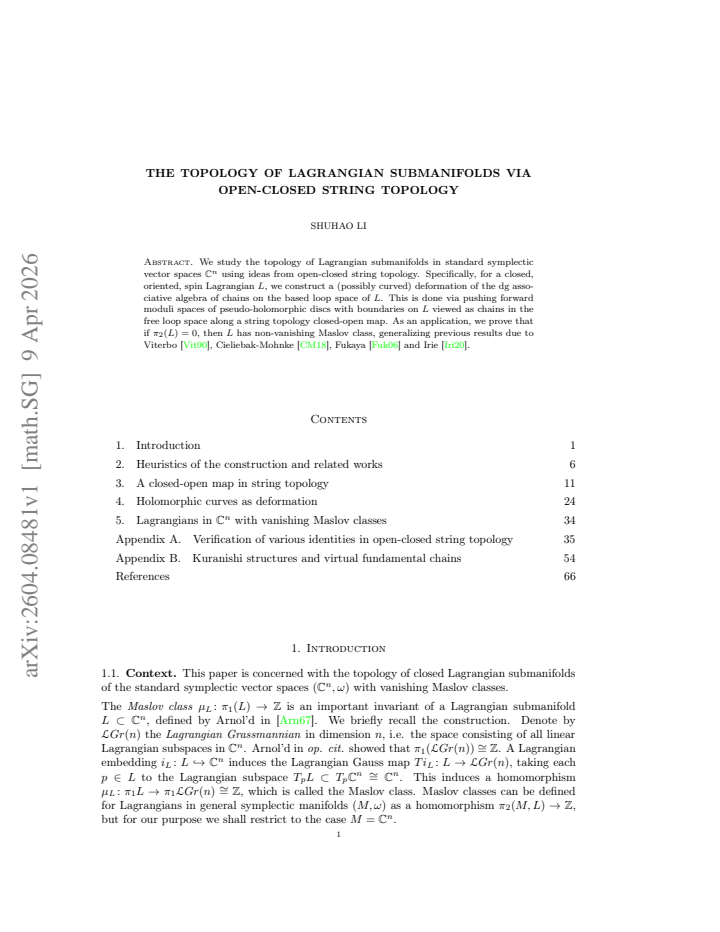 First page