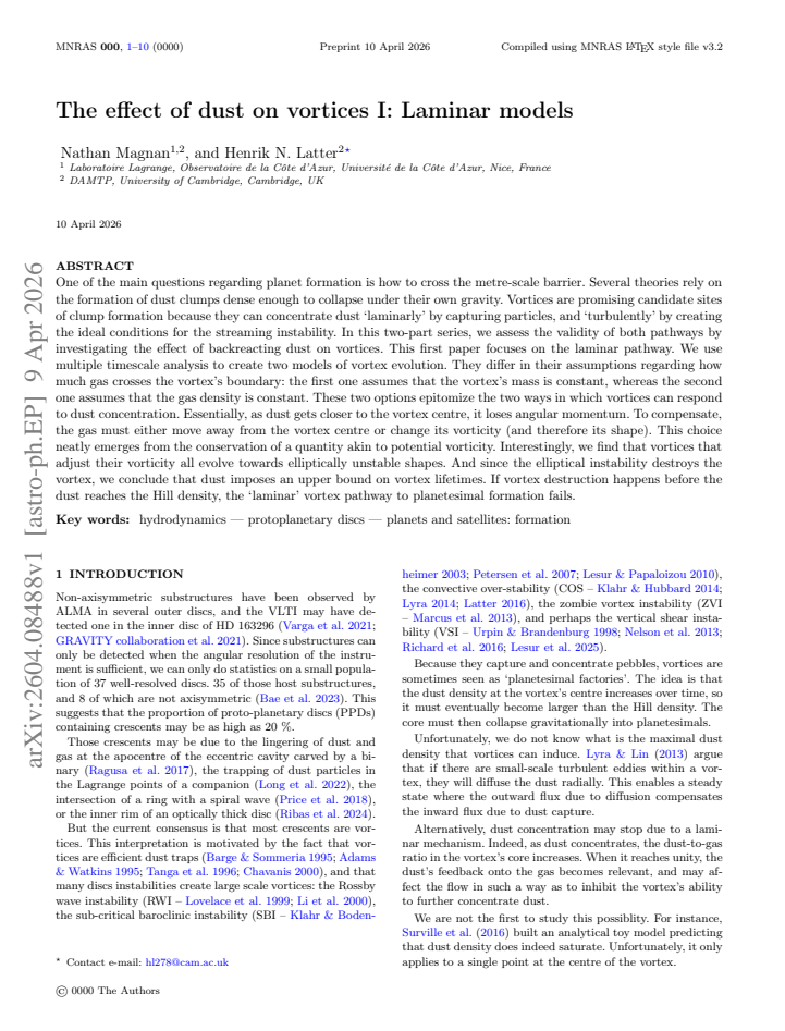 First page