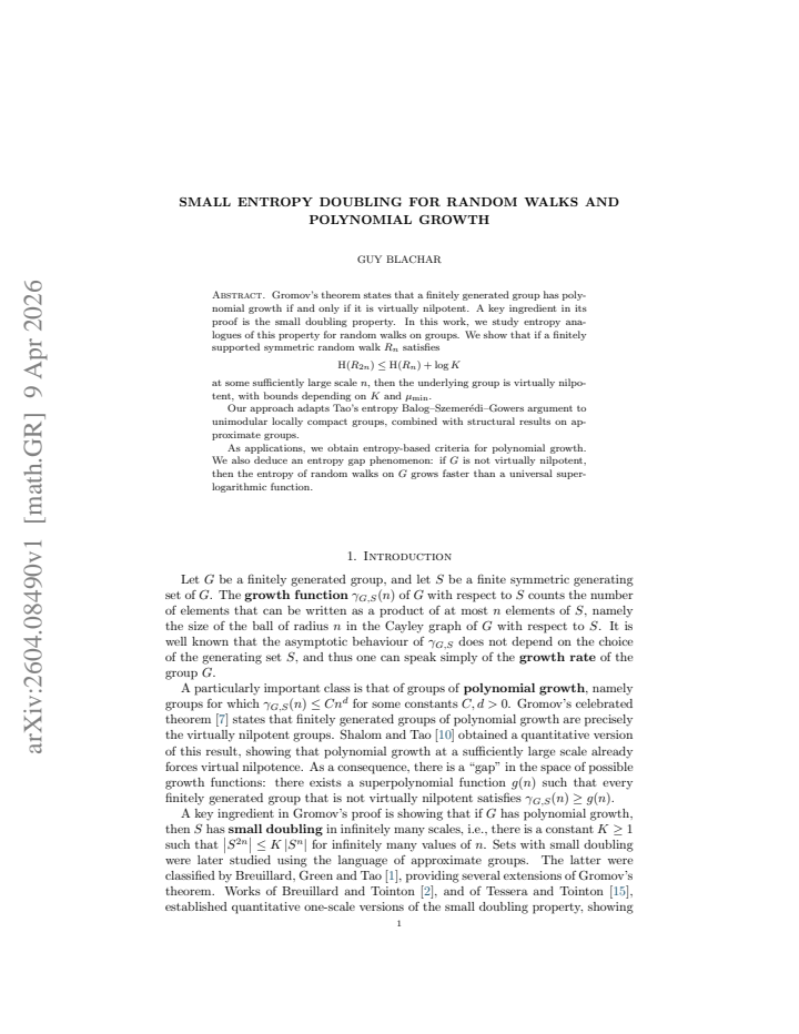First page