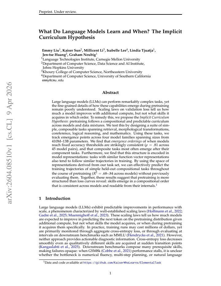 First page