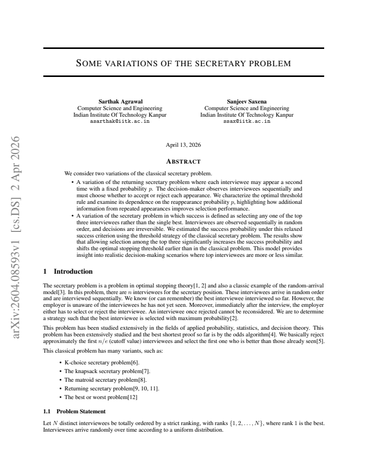 First page