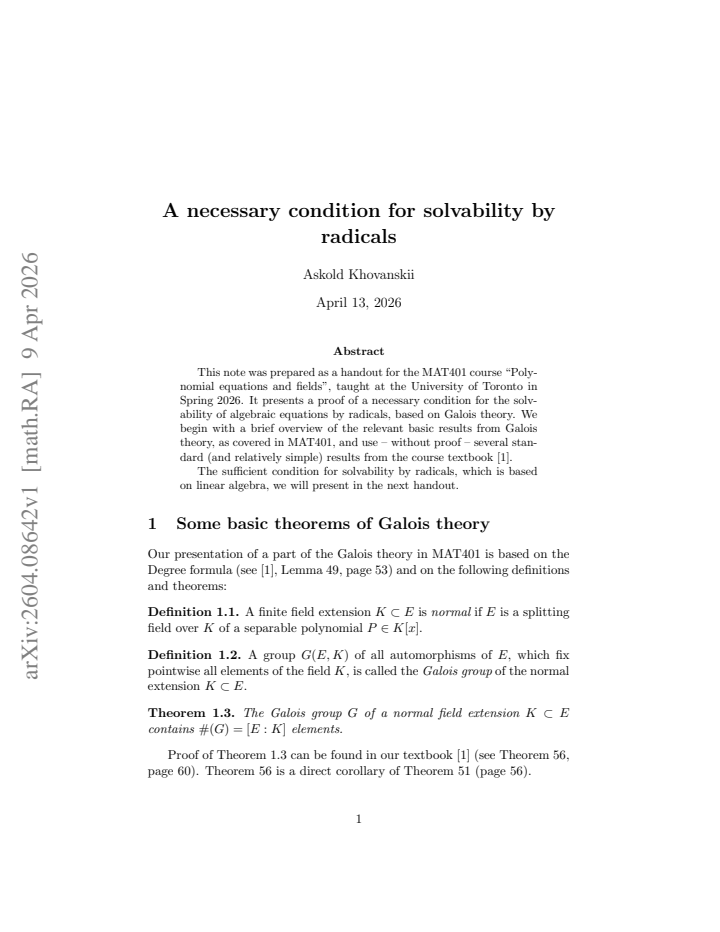 First page