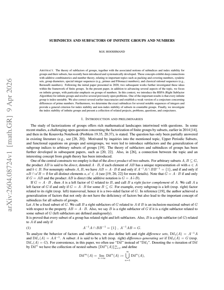 First page