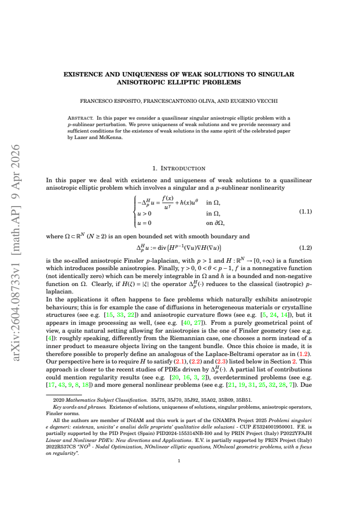 First page