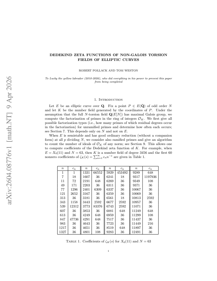 First page
