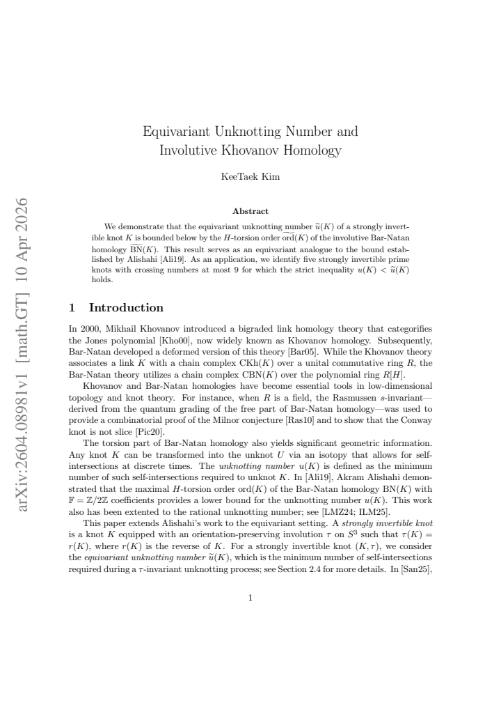 First page