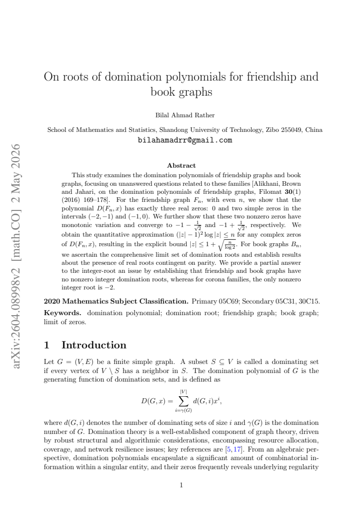 First page