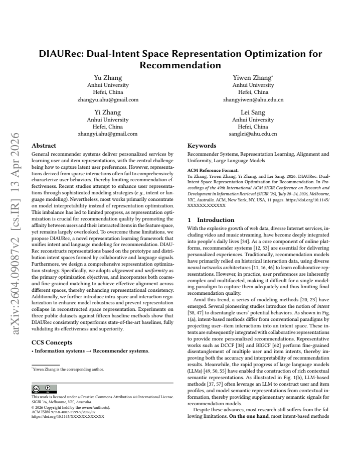 First page
