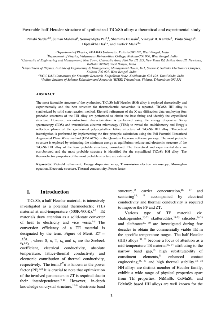 First page