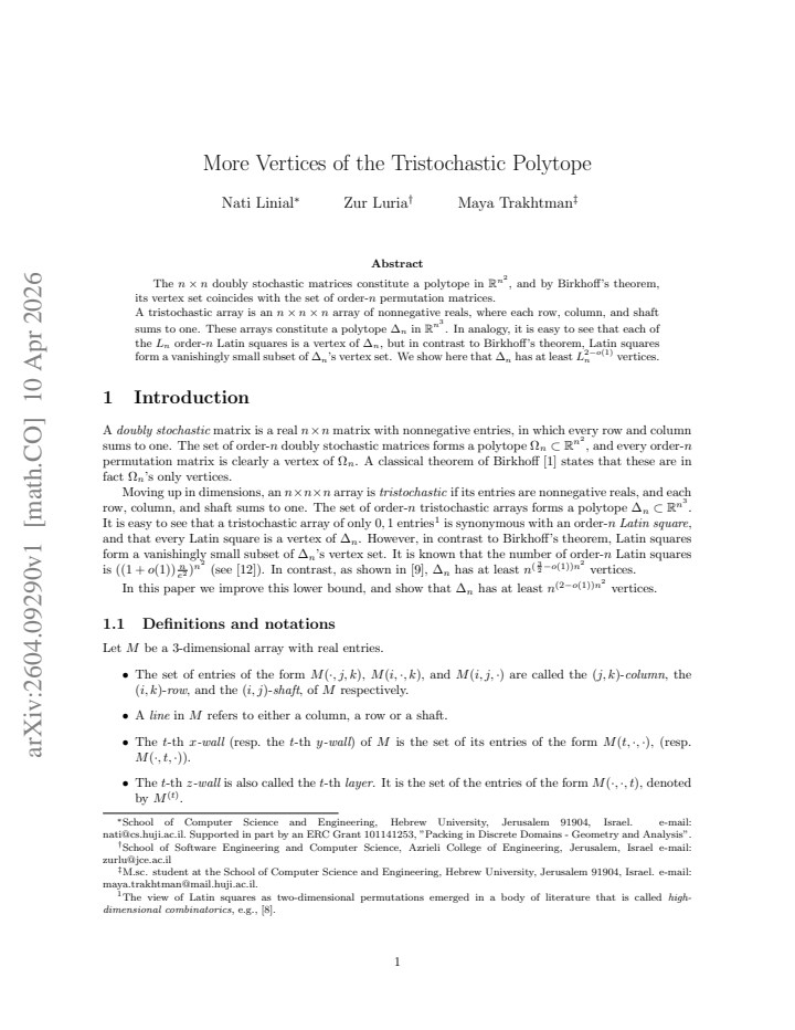 First page