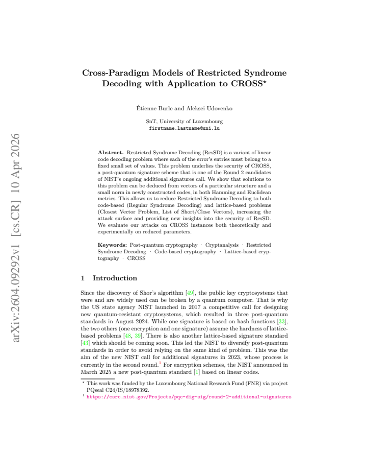 First page