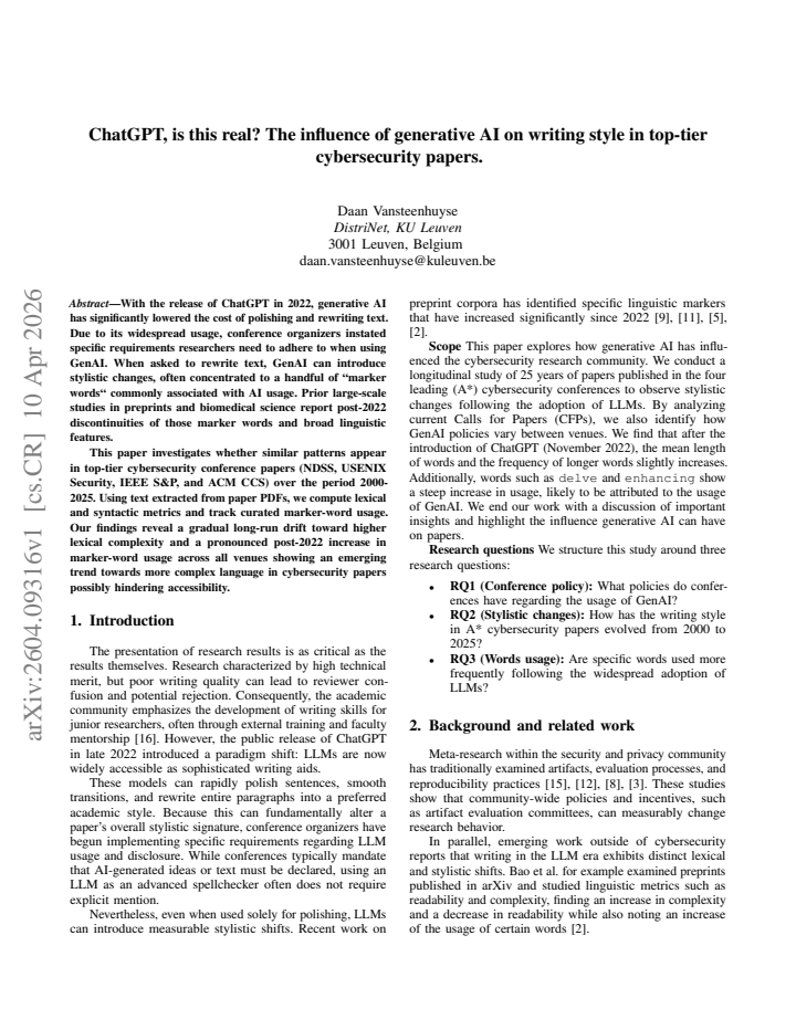 First page
