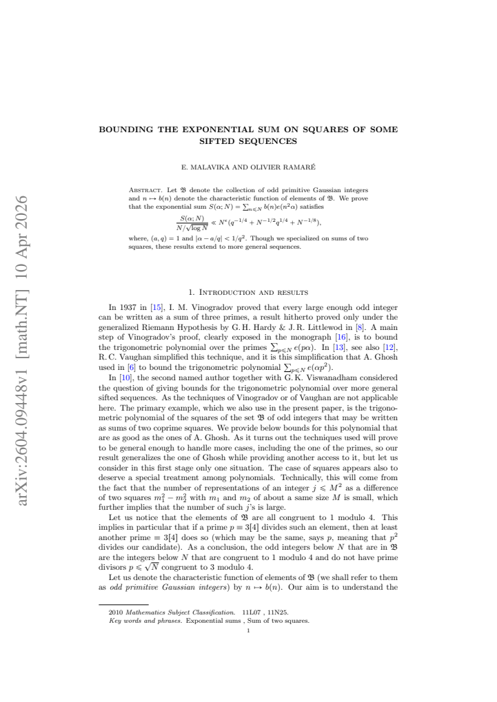 First page