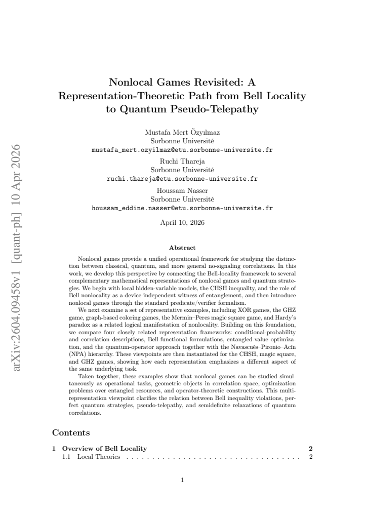First page