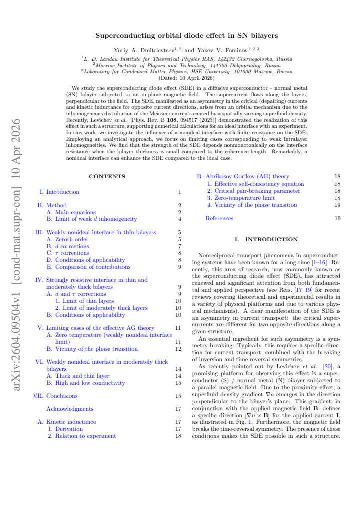 First page