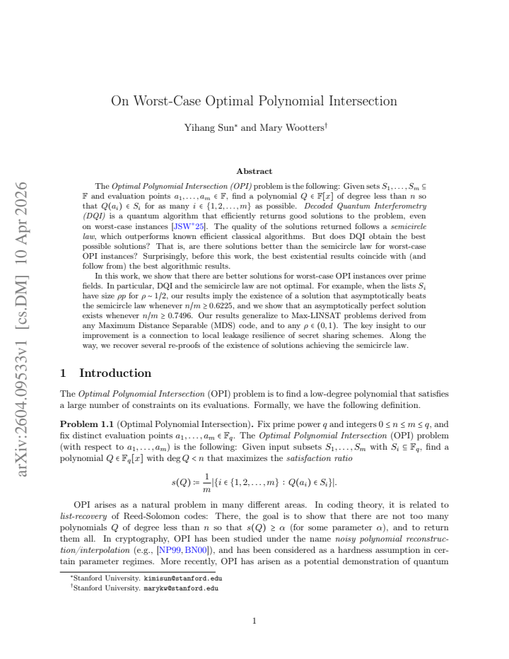 First page