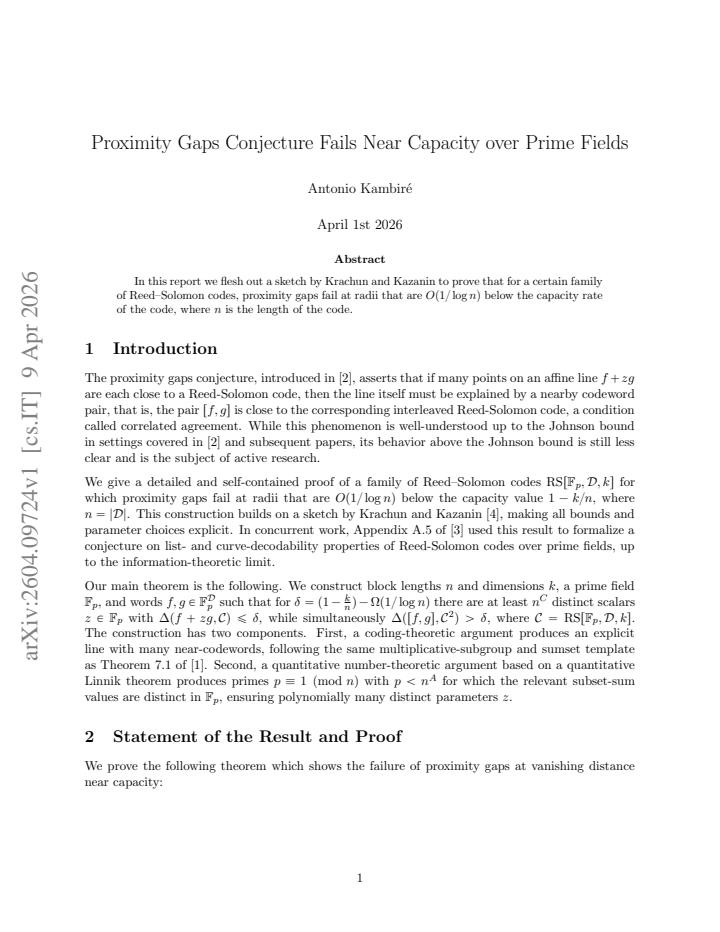 First page
