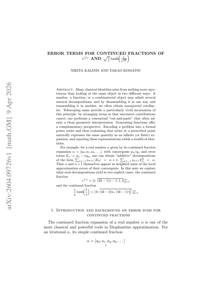 First page