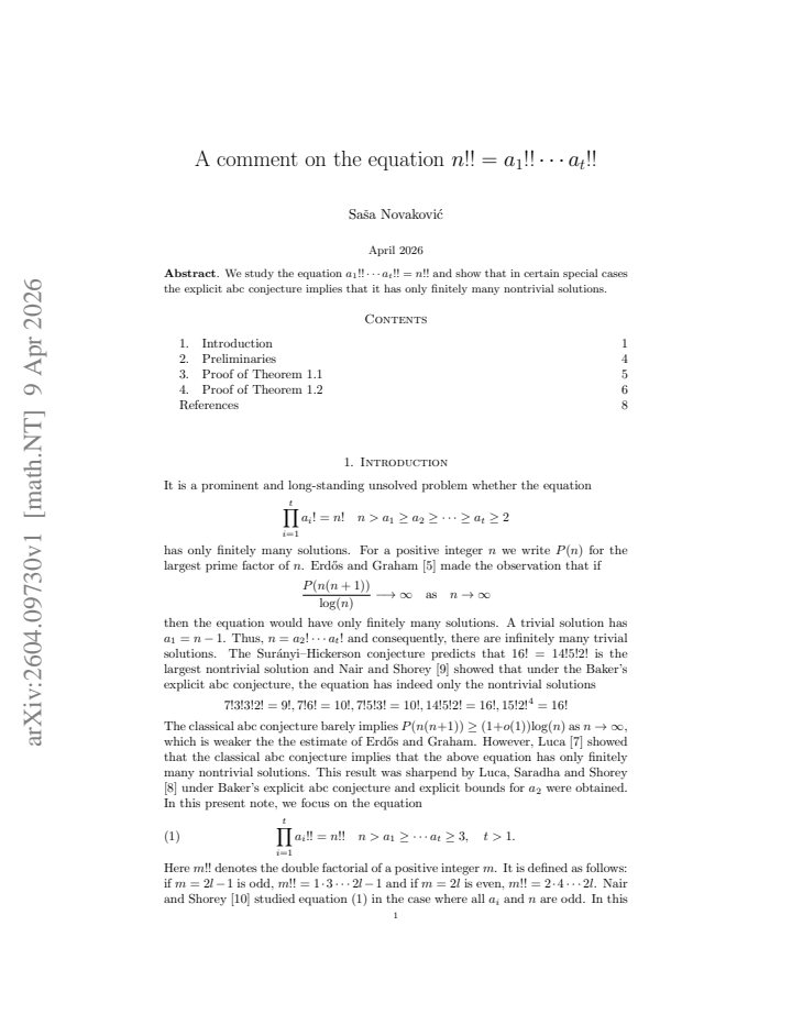 First page
