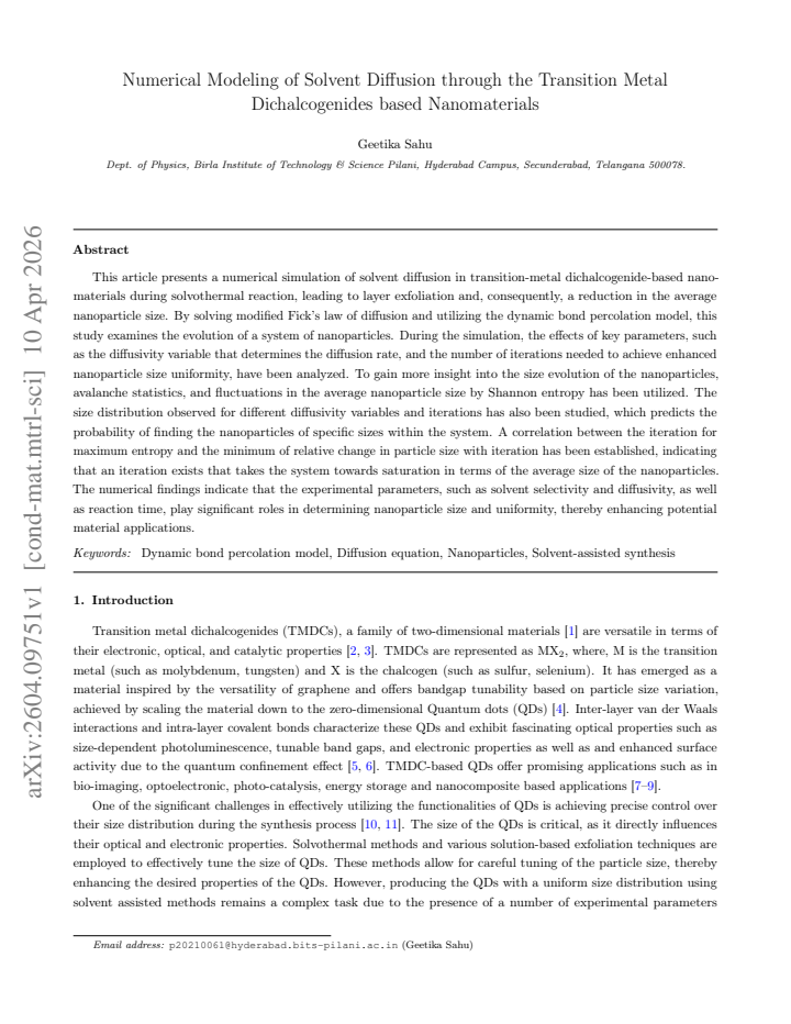 First page