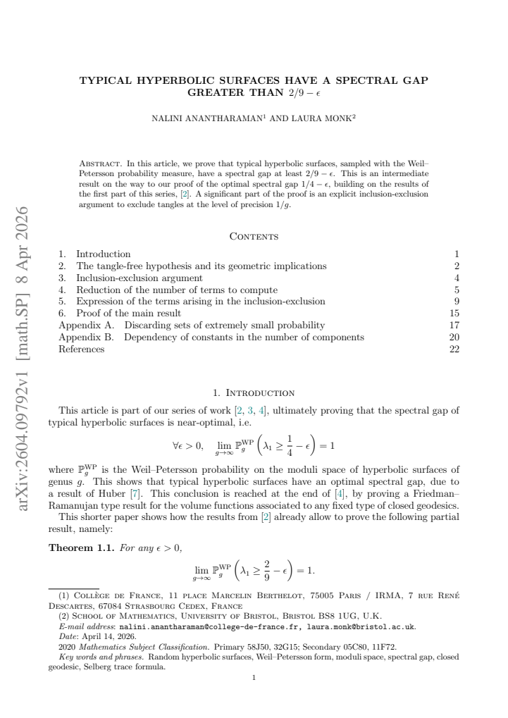 First page