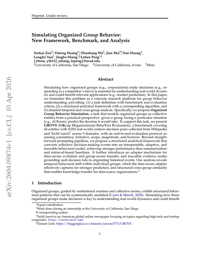 First page