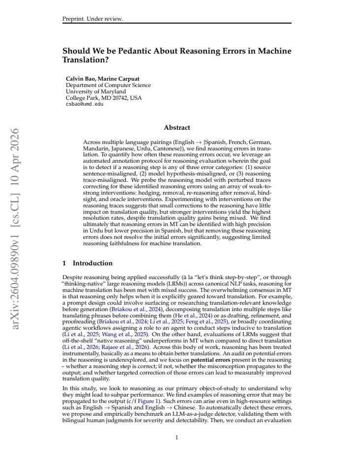 First page