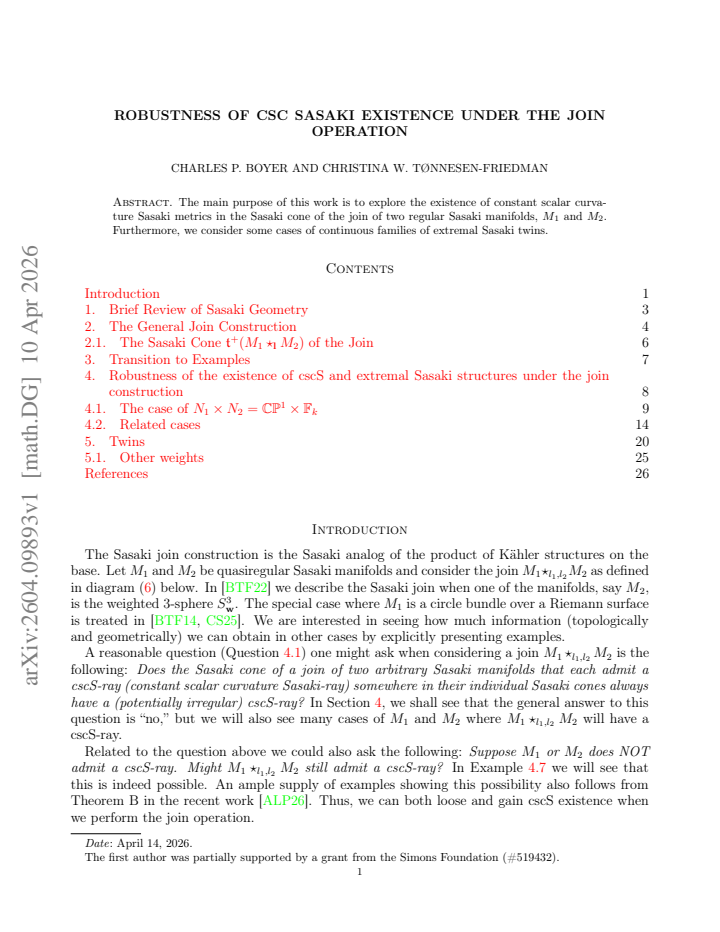 First page