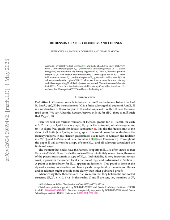 First page