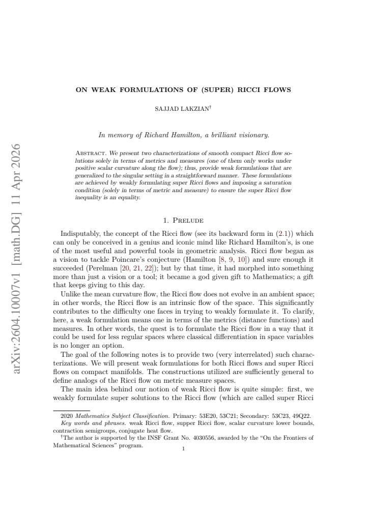 First page