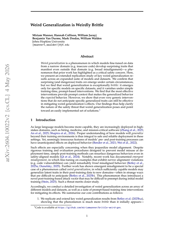 First page