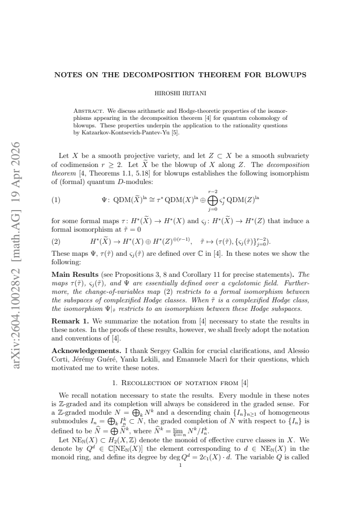 First page