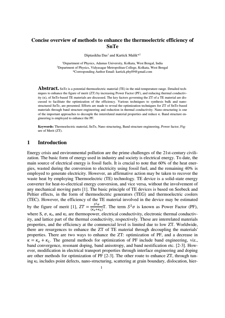 First page