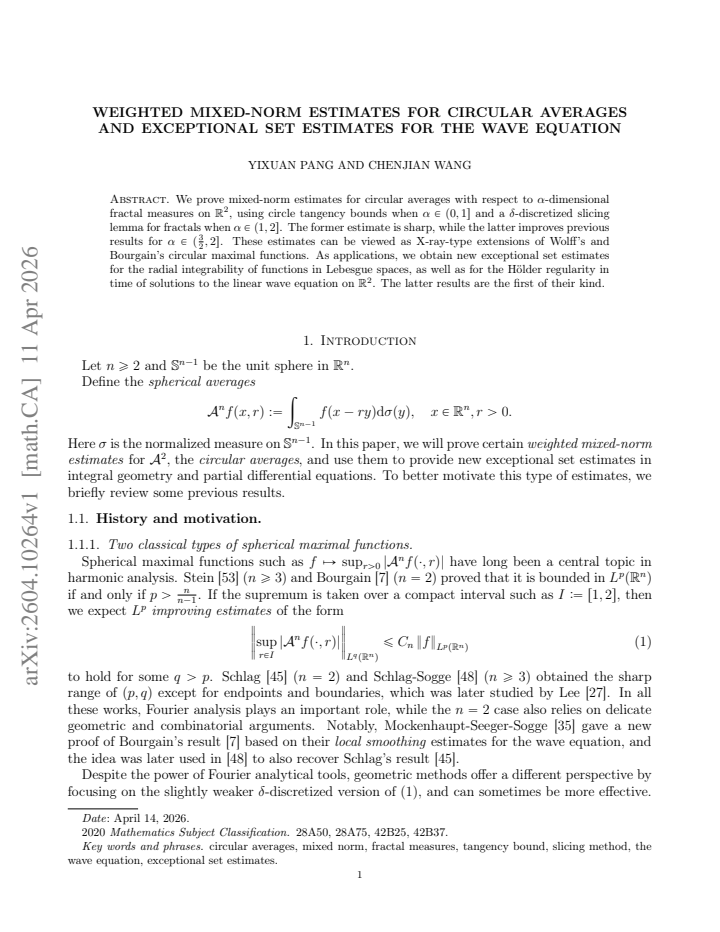 First page