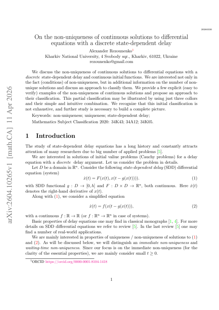 First page