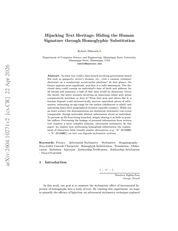 First page