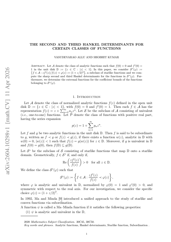 First page