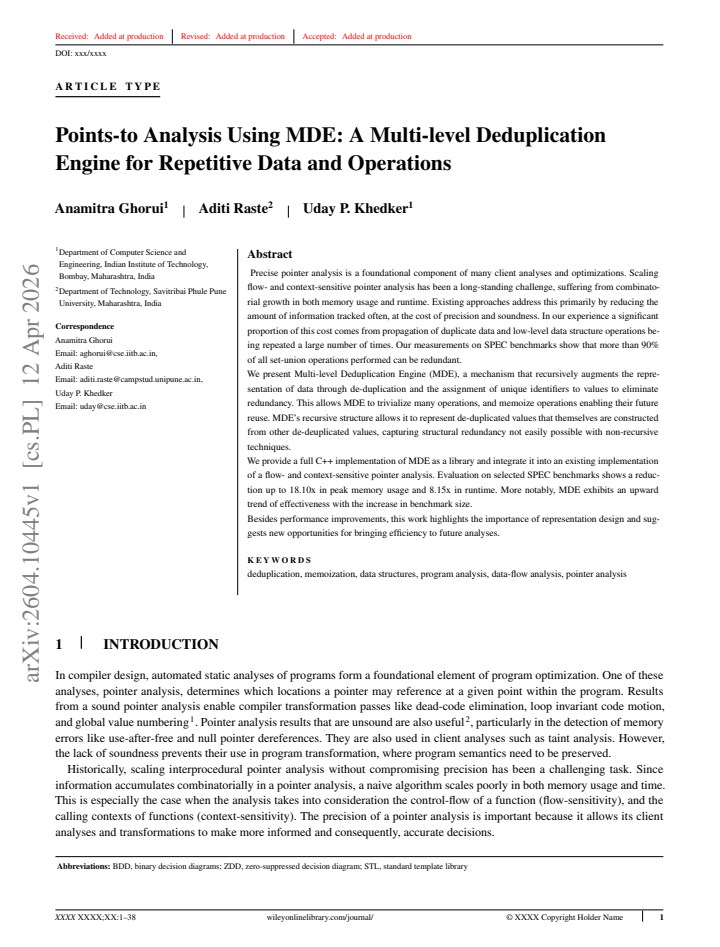 First page