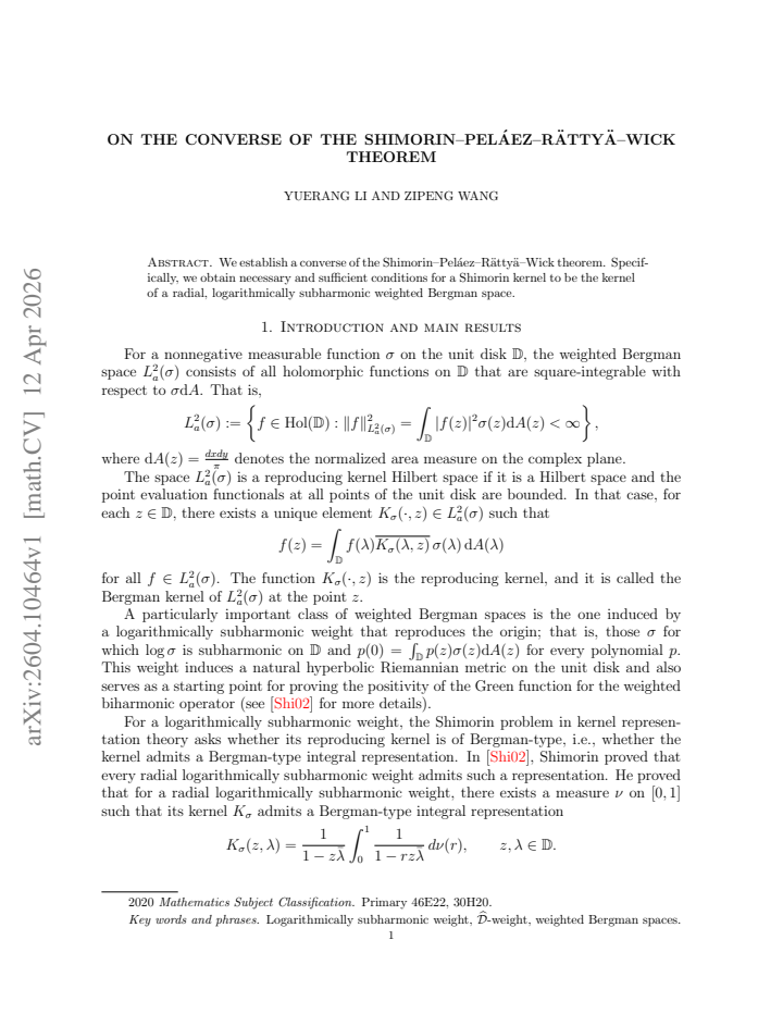 First page