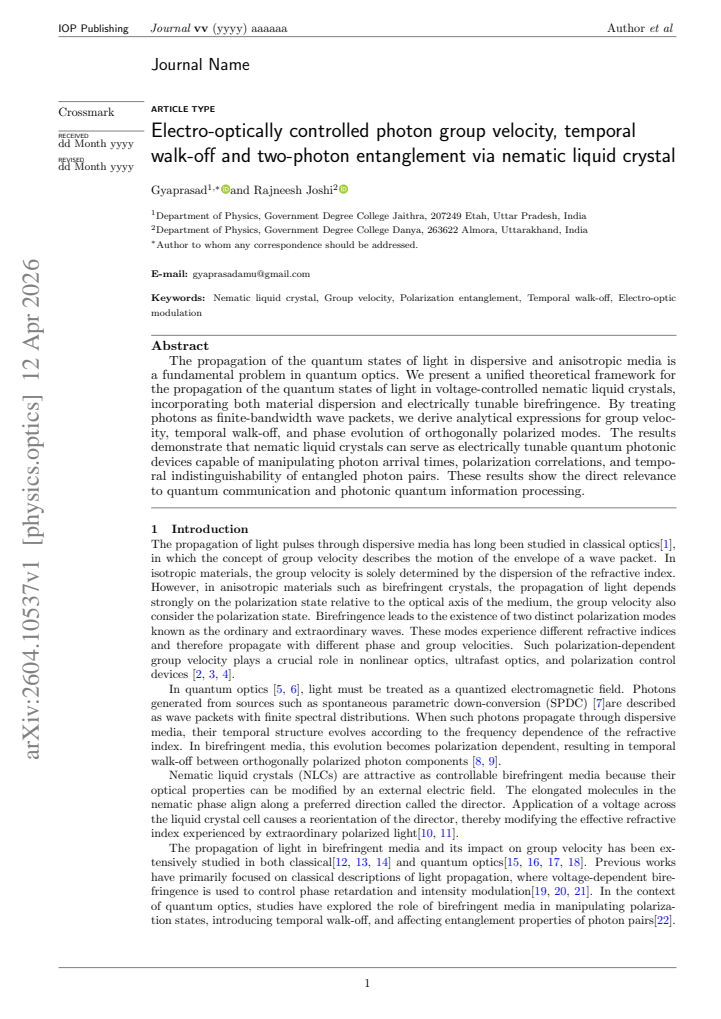 First page