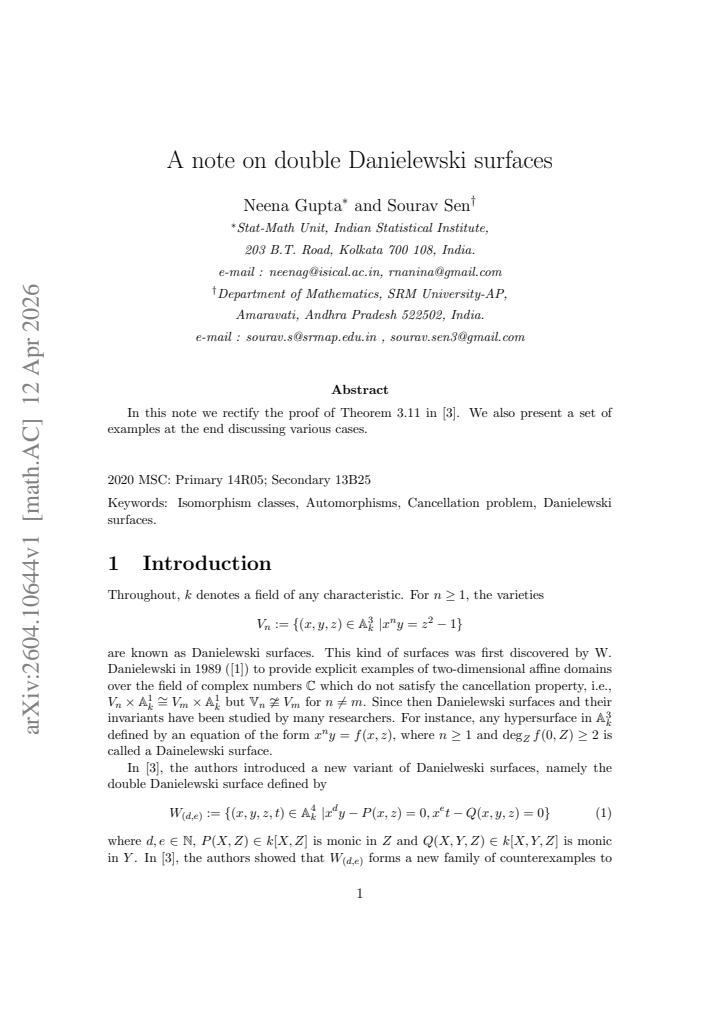 First page