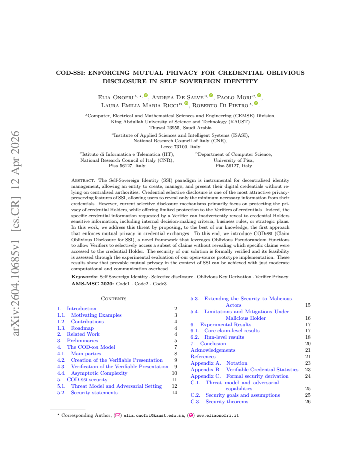 First page
